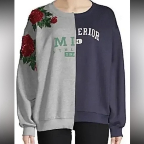 Lea & Viola Embroidered Sequins Sweatshirt Size Small - Picture 1 of 10